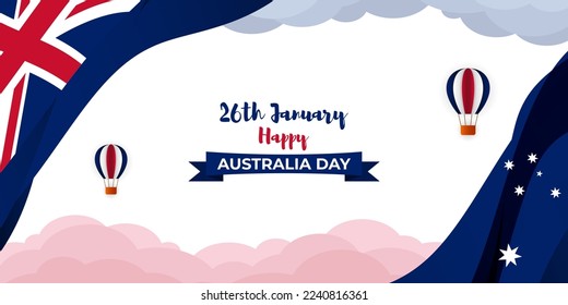 Vector illustration of happy Australia day