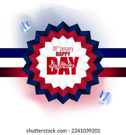 Vector illustration of happy Australia day