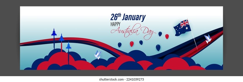 Vector illustration of happy Australia day