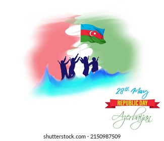 vector illustration for Happy Azerbaijan Republic day