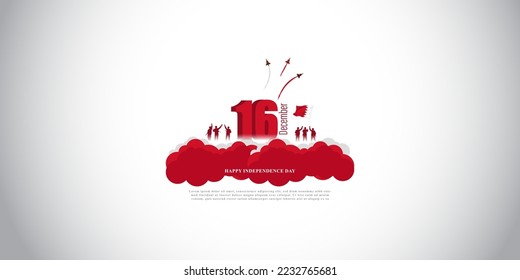 Vector illustration of happy Bahrain independence day