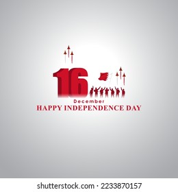 Vector illustration of happy Bahrain independence day