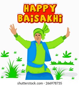 Vector illustration for Happy Baisakhi.