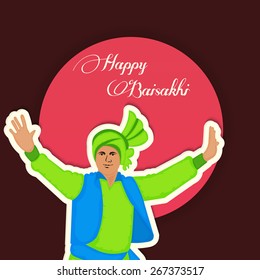 Vector illustration for Happy Baisakhi.