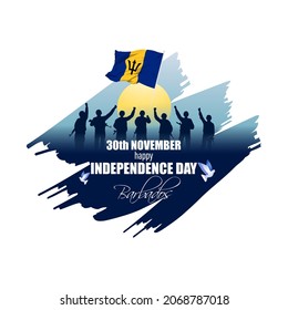 Ilustración vectorial del feliz Día de la Independencia de Barbados