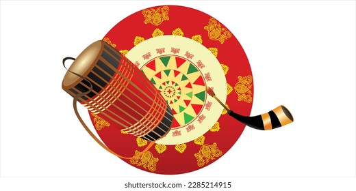 Vector illustration of Happy Bihu, Assamese New Year, Indian traditional festival, Harvest festival of Assam.