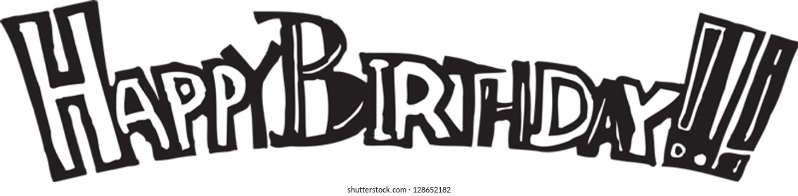 Vector illustration of Happy birthday