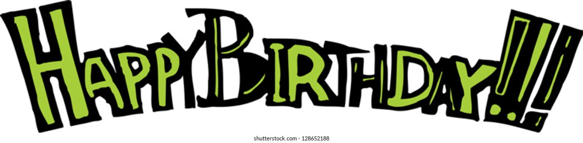 Vector illustration of Happy birthday