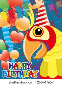 Vector illustration. Happy Birthday.