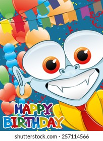 Vector illustration. Happy Birthday.