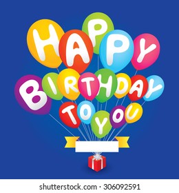 Vector illustration of a happy birthday .