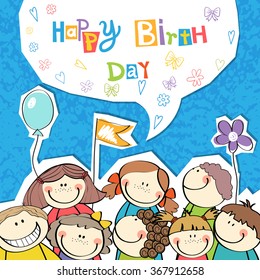Vector Illustration of a Happy Birthday 