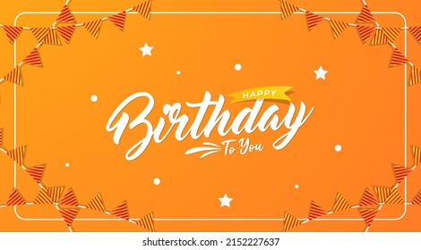 Ilustración vectorial de los antecedentes de cumpleaños feliz para fiestas, vacaciones, cumpleaños, tarjeta de promoción, afiche, etc.
