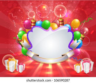 Vector Illustration of Happy Birthday Card Design