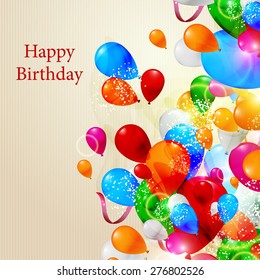 Vector illustration of happy birthday card