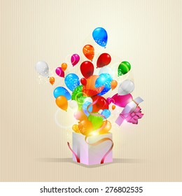 Vector illustration of happy birthday card