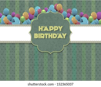 Vector Illustration of Happy Birthday Design