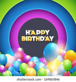 Vector Illustration of Happy Birthday Design