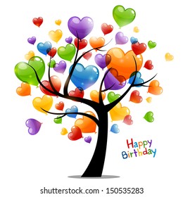 Vector Illustration Happy Birthday Greeting Card Stock Vector Royalty Free 150535283