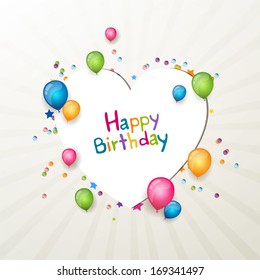 Vector Illustration of a Happy Birthday Greeting Card