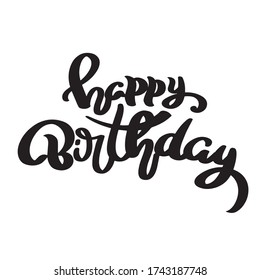 Vector Illustration Happy Birthday Greeting Lettering Stock Vector ...