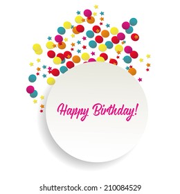 Vector Illustration Happy Birthday Greeting Card Stock Vector (royalty 