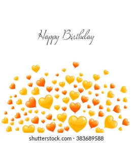 Vector Illustration Happy Birthday Greeting Card Stock Vector (Royalty ...