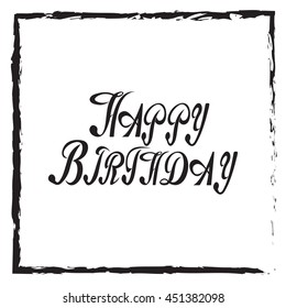 Vector Illustration of a Happy Birthday Greeting Card. Happy Birthday Letter Vector.