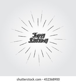 Vector Illustration of a Happy Birthday Greeting Card. Happy Birthday Letter Vector. 