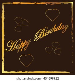 Vector Illustration of a Happy Birthday Greeting Card. 