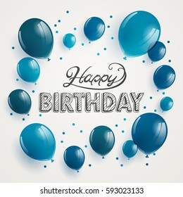 Vector Illustration of a Happy Birthday Greeting Card Design