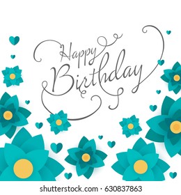 Vector Illustration of a Happy Birthday Greeting Card Design
