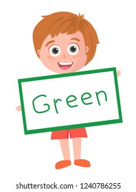 Vector illustration of happy boy child 