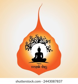Vector illustration of Happy Buddha Purnima social media feed template