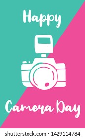 Vector Illustration of Happy Camera Day. Graphic Design for Poster, Background, Art and More.