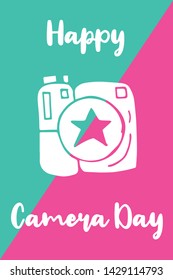 Vector Illustration of Happy Camera Day. Graphic Design for Poster, Background, Art and More.