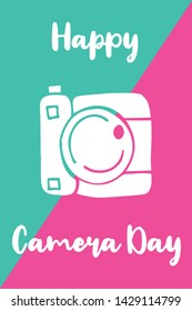 Vector Illustration of Happy Camera Day. Graphic Design for Poster, Background, Art and More.