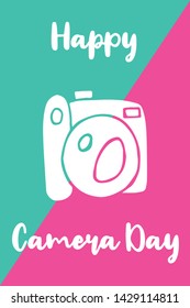 Vector Illustration of Happy Camera Day. Graphic Design for Poster, Background, Art and More.
