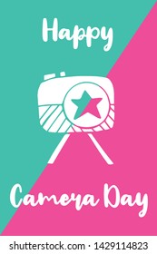 Vector Illustration of Happy Camera Day. Graphic Design for Poster, Background, Art and More.