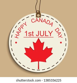 Vector illustration of Happy Canada Day.