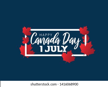 Vector Illustration of Happy Canada Day, Victoria Day in Canada 