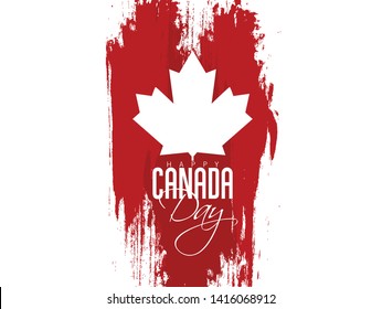 Vector Illustration of Happy Canada Day, Victoria Day in Canada 