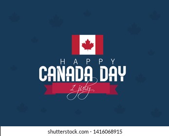 Vector Illustration of Happy Canada Day, Victoria Day in Canada 