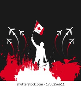 Vector Illustration of Happy Canada Day, Victoria Day in Canada. Canada Independence Day