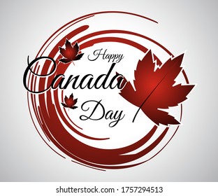 Vektorgrafik zum Happy Canada Day,