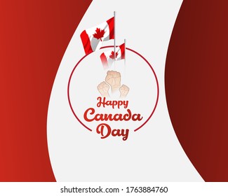 Vektorgrafik zum Happy Canada Day,