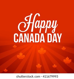 Vector illustration of Happy Canada Day.