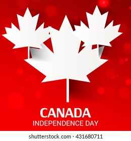 Vector illustration of Happy canada day.