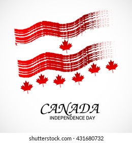 Vector illustration of Happy canada day.