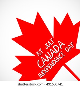 Vector illustration of Happy canada day.